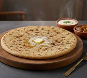 1 Aloo Pyaaz Paratha with 1 butter