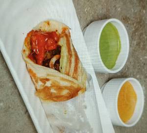 Egg with chicken roll