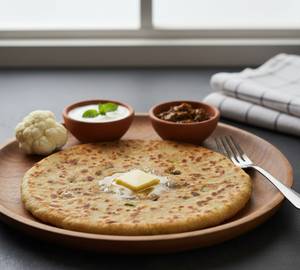 1 Gobi Pyaaz Paratha with 1 Butter