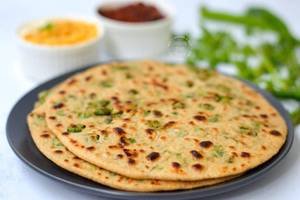 2 desi ghee aloo matar paratha