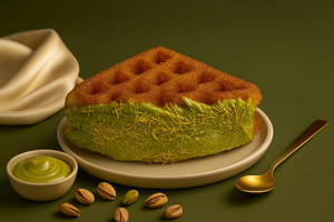Pistachio Kunafa Waffle
