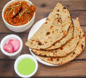Plain roti special thali