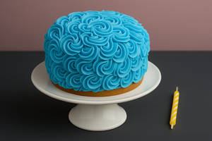 Bluebery Rose Cake  Eggless