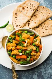 Mix Veg with 4 Butter Tawa Roti