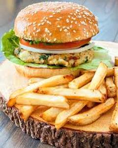 Aloo Tikki Burger With Fries [Small]