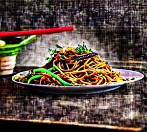Chicken hong kong noodles