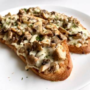 Cheese Mushroom On Toast