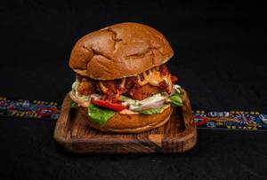 Crispy Berbere Spiced Chicken Burger
