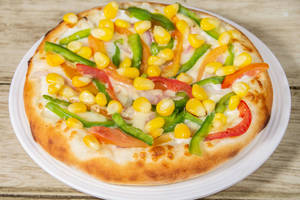 Sweetcorn + Capsicum Pizza