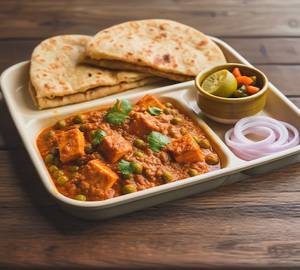 Matar Paneer with 2 Paratha