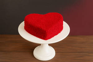 Anniversary Redvelvet Heart Cake Eggless