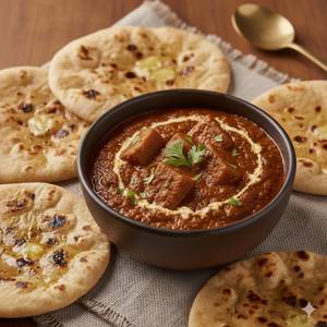 Gatta Masala with 4 butter roti