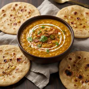 Dal Fry + 2 butter roti