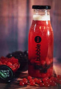 Strawberry Iced Tea With Tapioca Pearl & Strawberry Boba