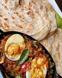 parotta with egg curry