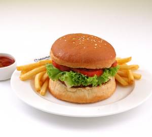 Steak chicken burger