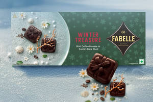 Winter Treasure- Mint Coffee Mousse in Santa's Dark Shell