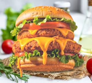 Jumbo cheese chicken burger