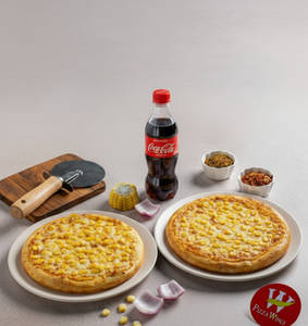 2 Sweet Corn Pizza Pie+coke 250ml