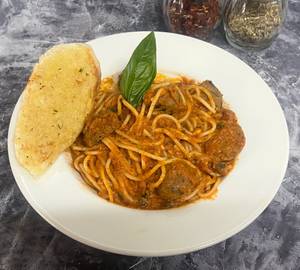 Spaghetti Chicken Meatballs Pasta