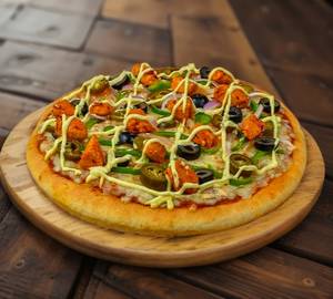 Makhani paneer tikka pizza
