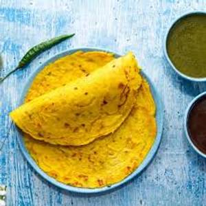 Moong dal chilla with green chutney