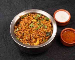 Mutton Keema Kaju Pulao.