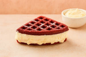Red Velvet Cream Cheese Waffle