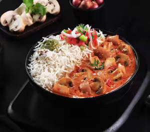 Mushroom Butter Masala Rice Bowl