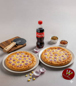 2 Onion Pizza Pie +Coke 250ml