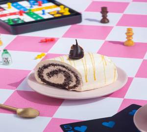 Choco Salted Caramel Swiss Roll