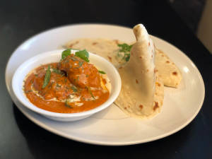 2 Rumali Roti WIth Chicken Curry