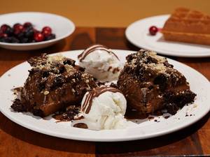 Nutty Nutella Brownie Waffles