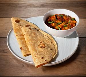 3 Phulka  Chicken Curry