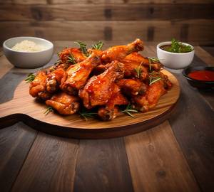 Barbeque black chicken wings