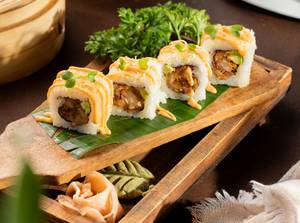 Chicken tempura sushi