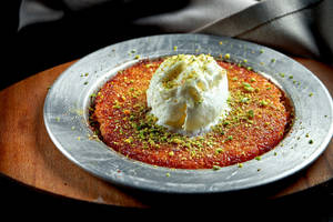 Turkish Kunafa With Ice Cream
