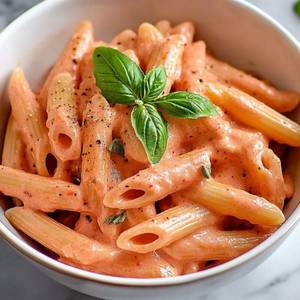 Pink sauce penne pasta