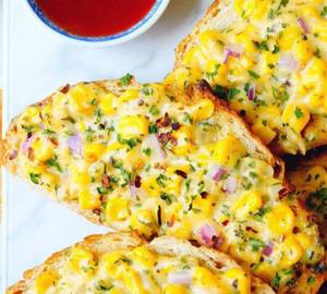 Onion Sweet Corn Cheese Toast