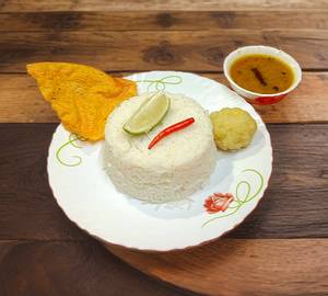 Rice Dal Aloo Seddho Makha