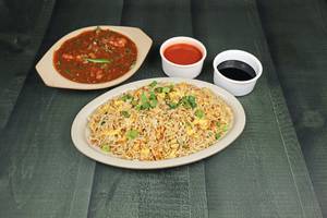 Chicken Chilly Rice With Gravy