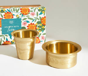 Rani Bagh Filter Coffee Brass Gift Set