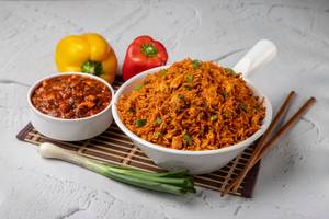 Chicken Chopper Fried Rice With Gravy