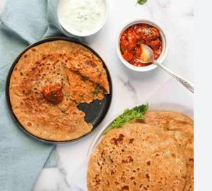 Mix paratha  chola or curd