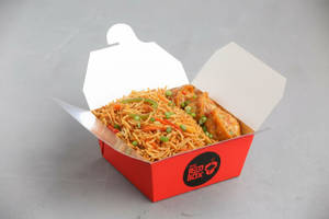 Veg Schezwan Fried Rice With Vegetable Schezwan Momo