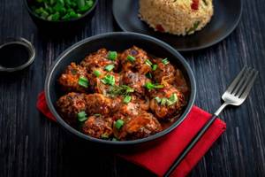 Veg Manchurian In Schezwan Sauce