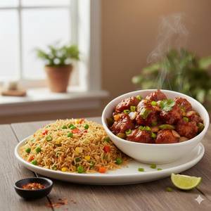 Veg Fried Rice + Chicken Manchurian