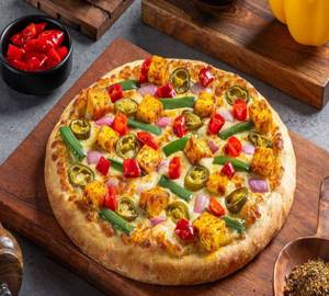 Capsicum paneer korma deep cheese pizza [7 inches]