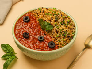 Italian Chunky Soya Risotto Rice Bowl