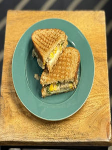 Mushroom Corn & Cheese Sourdough Sandwich